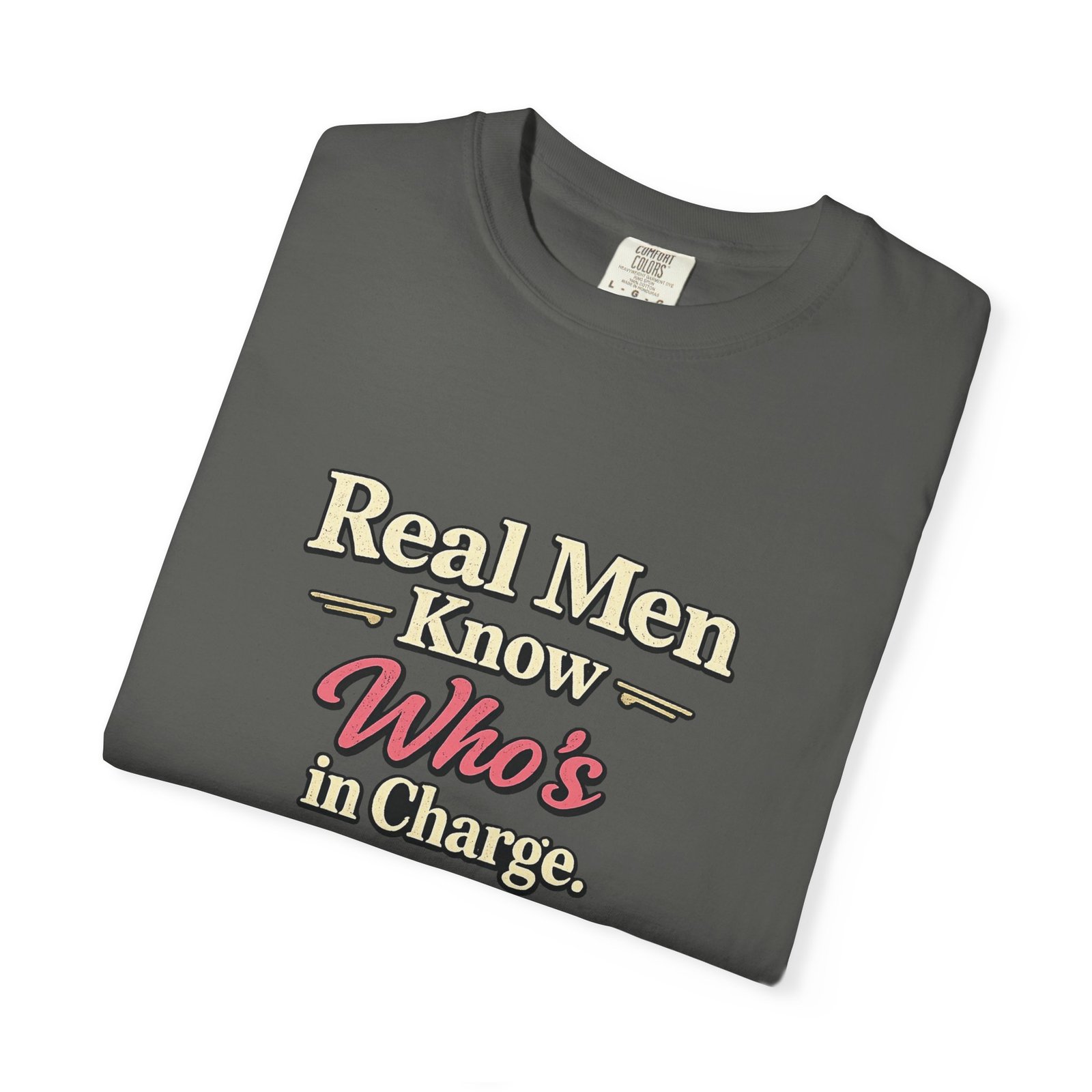Real Men Know shirt worn black