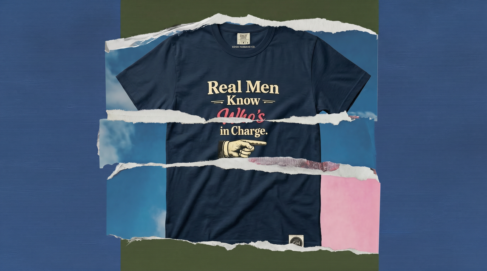 Real Men Know shirt worn white